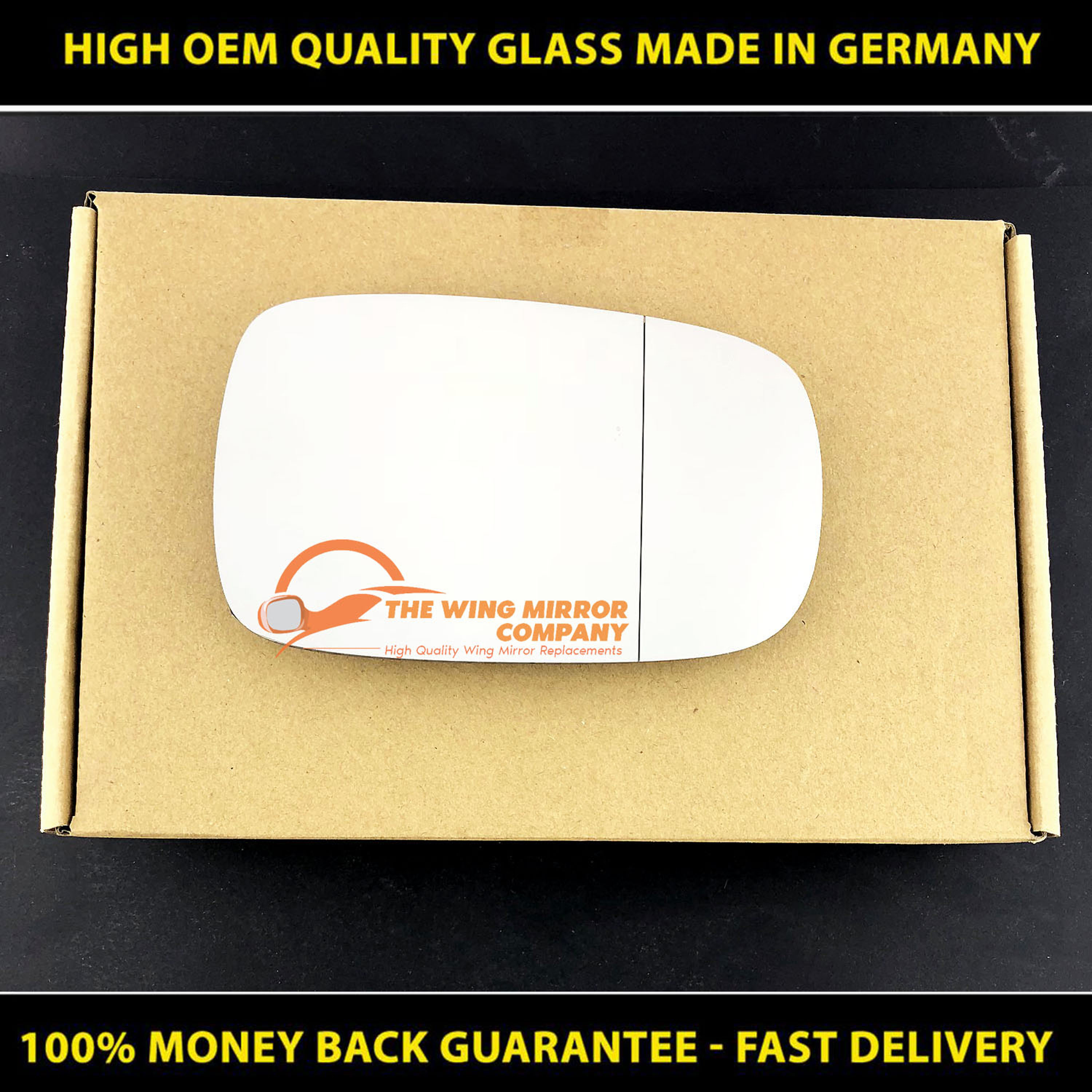 Left Passenger Side Wide Angle Wing Mirror Glass For Renault Clio MK3 2005-2009