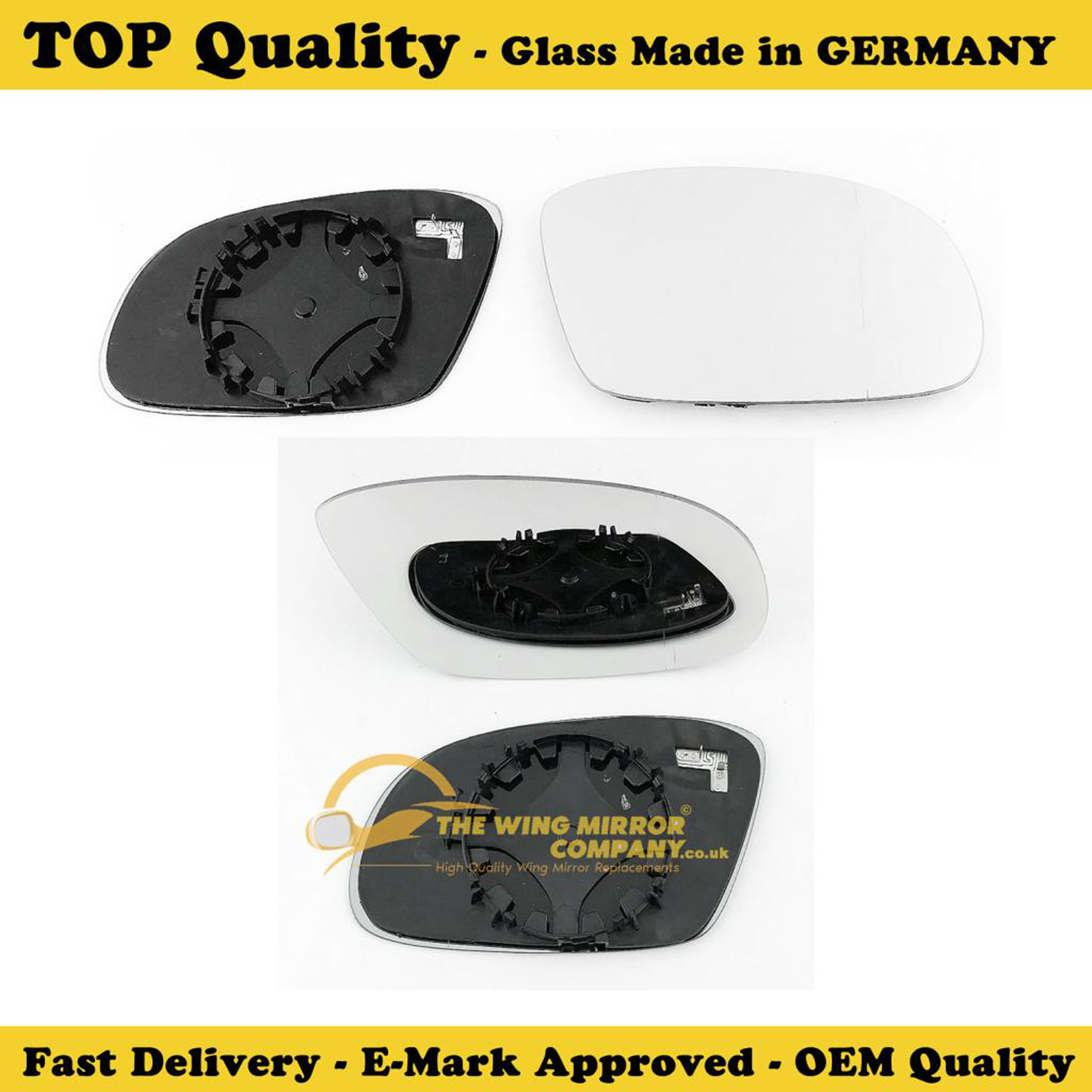 thumbnail image 2 of Replacement Left Side Mirror Glass For 2011-2017 VW Jetta, Passat, Beetle – Easy Adhesive Attach 2 of 2