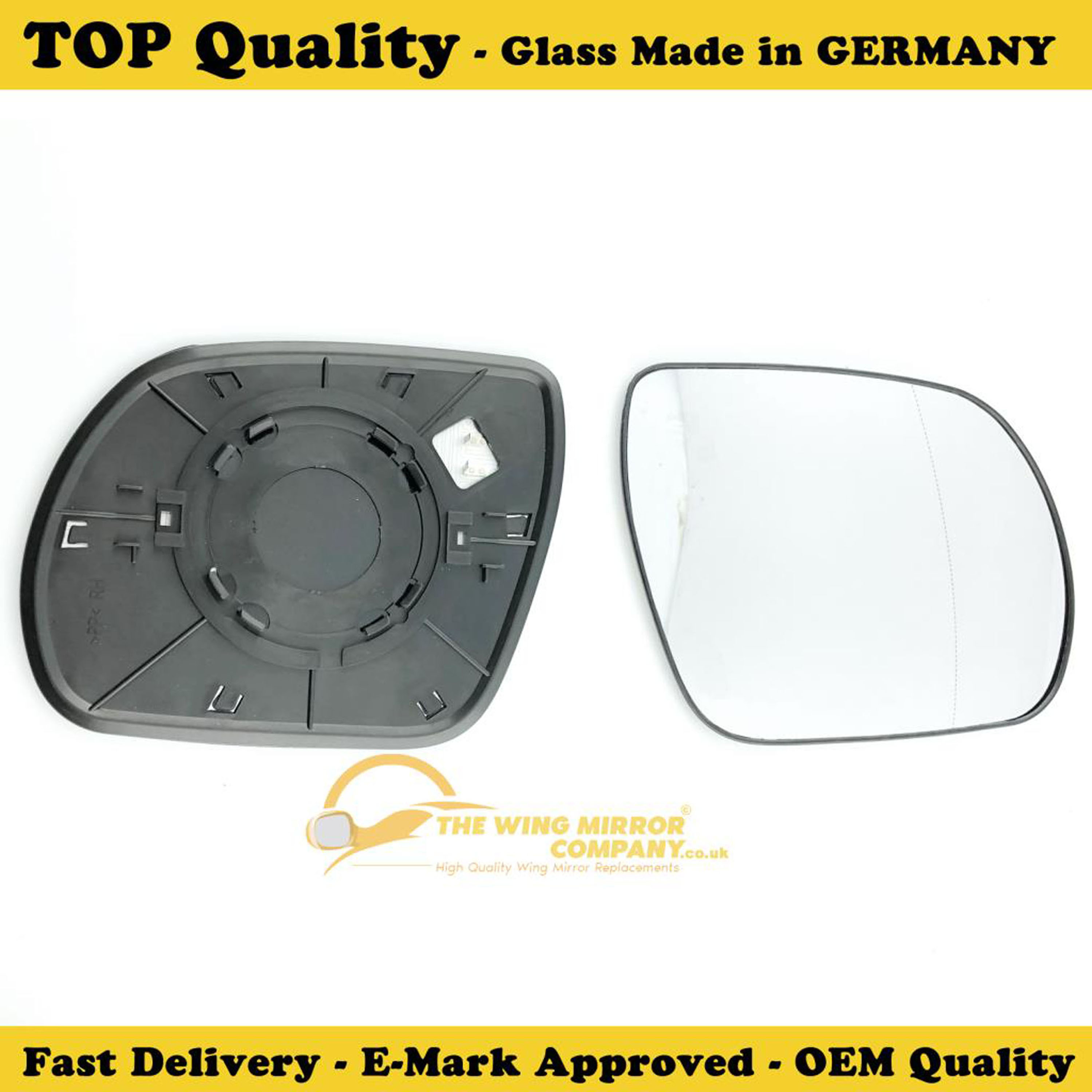 Right Driver side wing mirror glass for Hyundai ix20 2010-On heated