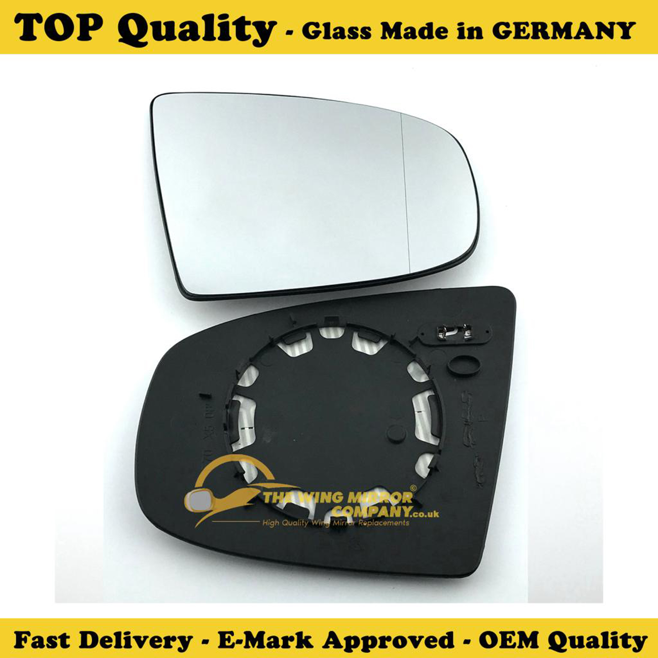 CarMirrorBazar Left Side Replacement Mirror Glass For BMW X5 X6 – Driver Side (S-782L), 22.7cm