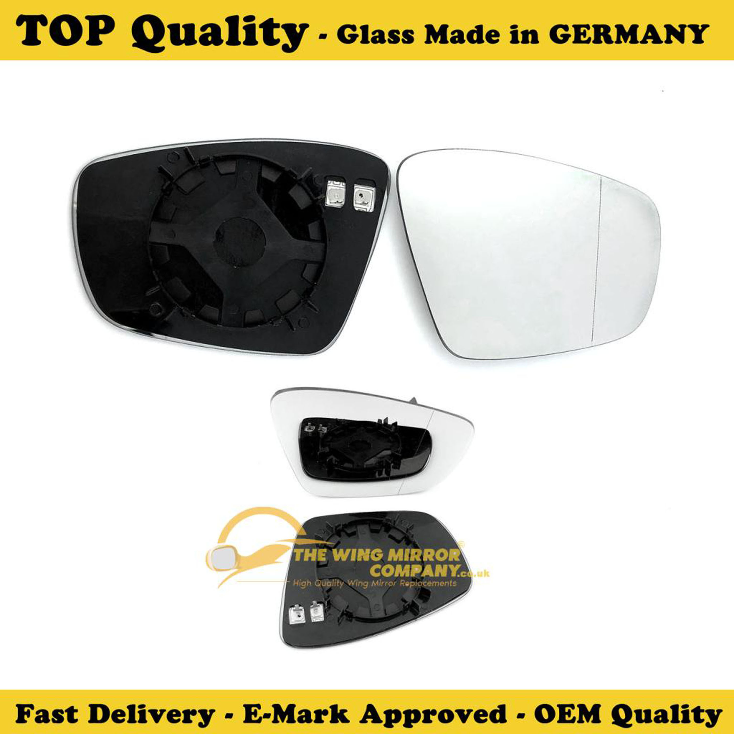 Fits to 2009 to 2015 Passenger Side Wing Mirror Glass LHS 