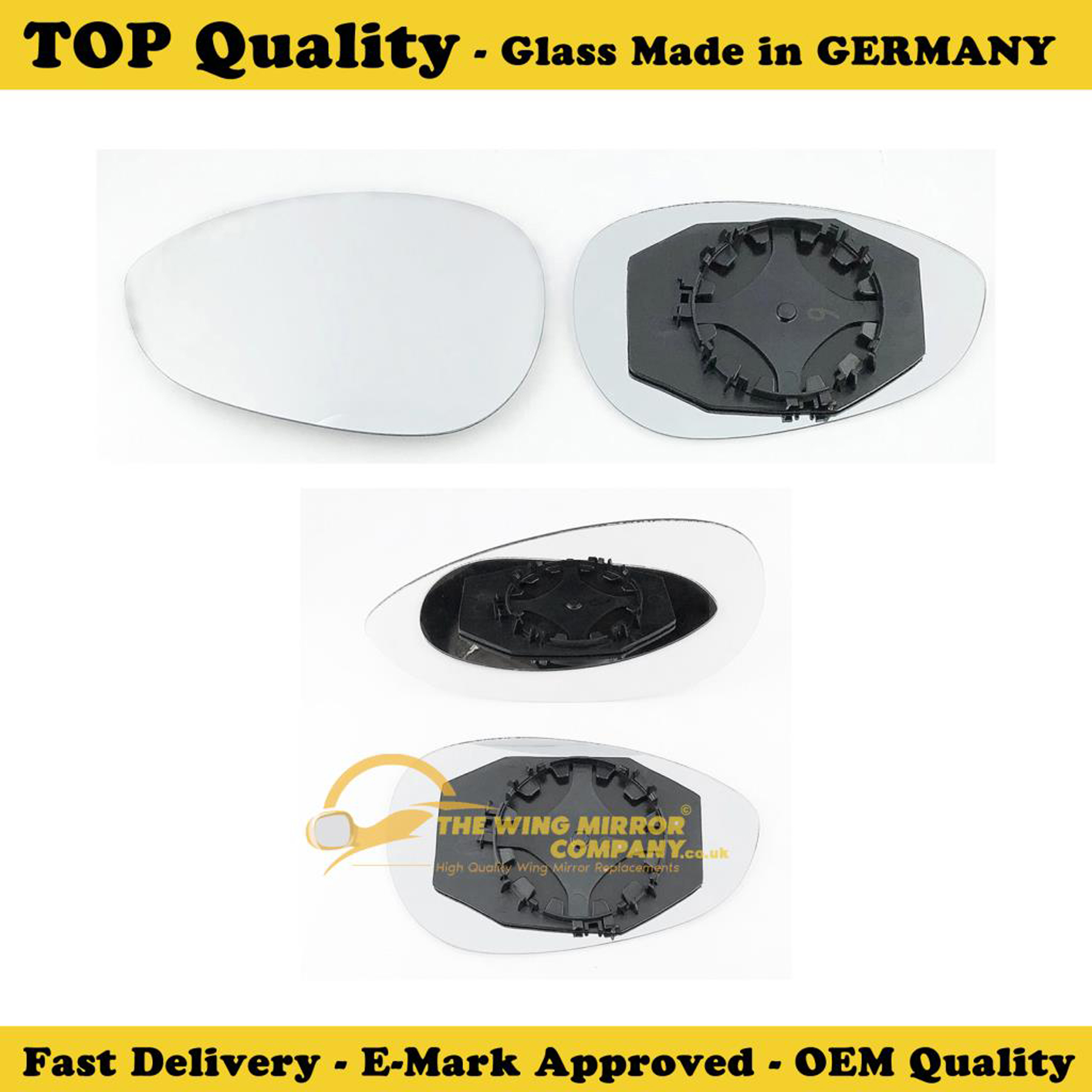 Fiat Punto Evo 2010-2012 Wing Mirror Glass Heated N//S Passenger Side Left