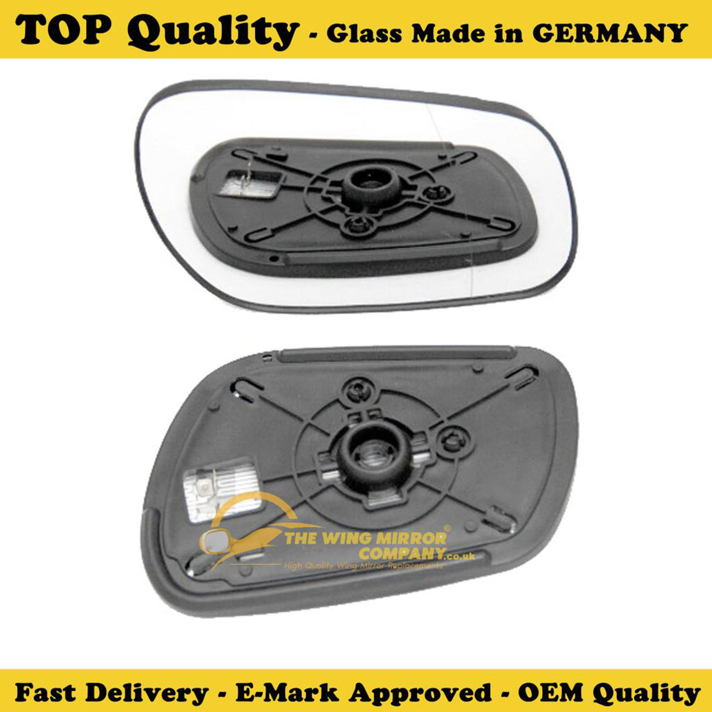 Right Driver side Flat Wing door mirror glass for Mazda 6 2002-2007 heated